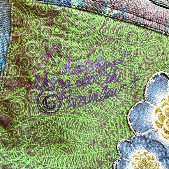 Desigual Bag boho floral Walking Over The Rainbow cross body bag Patchwork Purse - Picture 2 of 11